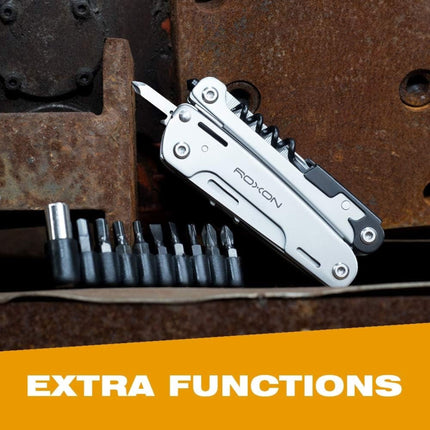 ROXON S801S STORM 19 in 1 multitool pliers EDC for Camping, Outdoor with Lockable Saw Blade with Nylon Case (S801S) by Roxon