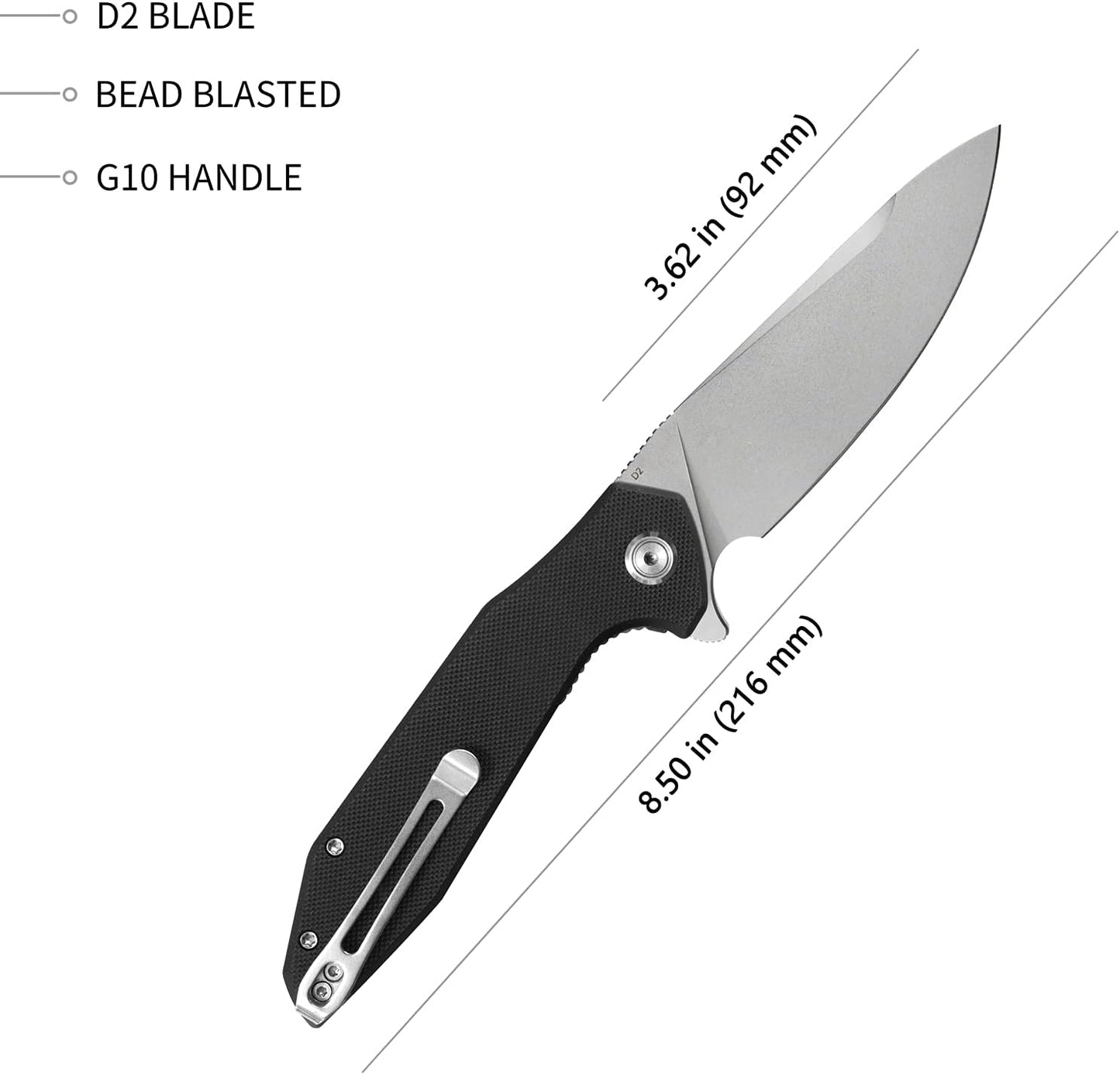 KUBEY Nova Knife | Durable & Sleek Design