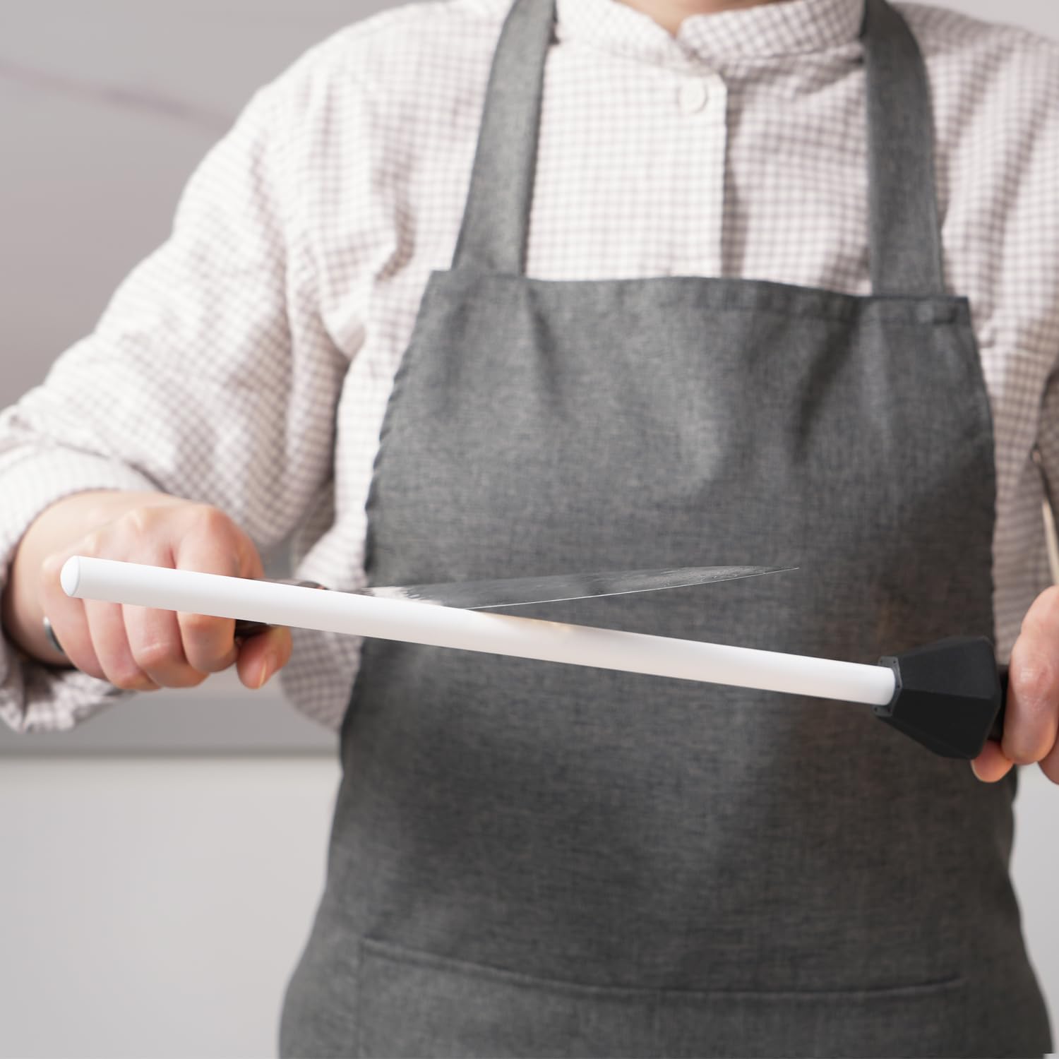 SHARPAL 17.5-Inch 3000-Grit Ceramic Sharpening Steel with Built-In Angle Guides