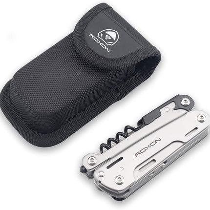 ROXON S801S STORM 19 in 1 multitool pliers EDC for Camping, Outdoor with Lockable Saw Blade with Nylon Case (S801S) by Roxon