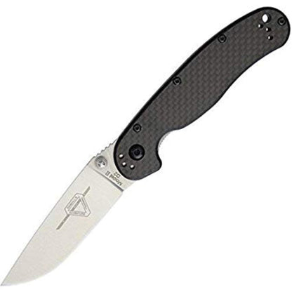 Ontario RAT II Linerlock D2 CF Knife | Compact & Durable