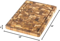 TeakHaus Scandi 14 x 10 Inch Rectangular End Grain