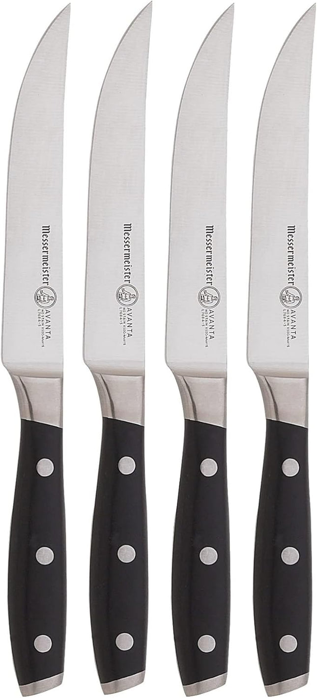 Messermeister Avanta 5” Fine Edge Steak Knife Set - Includes 4 Steak Knives by Messermeister