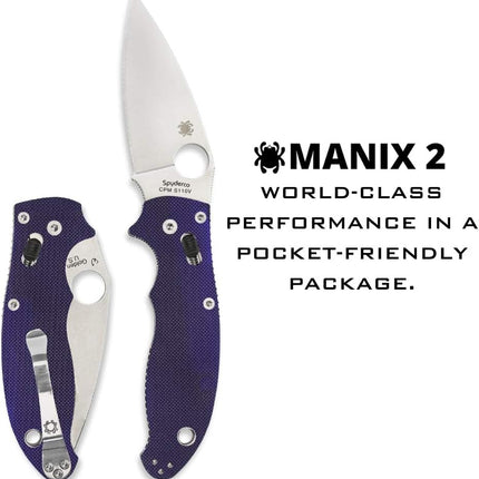 Spyderco Manix 2 Signature with CPM S110V Folding Knife by Spyderco