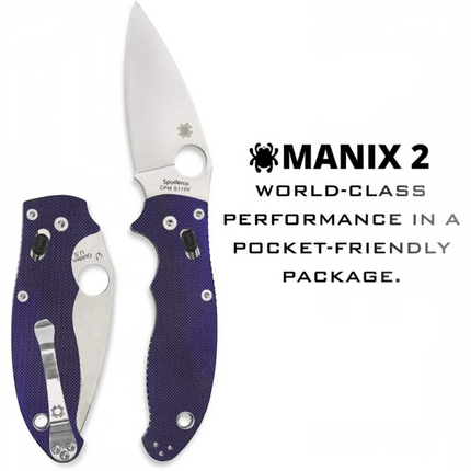 Spyderco Manix 2 Signature with CPM S110V Folding Knife by Spyderco