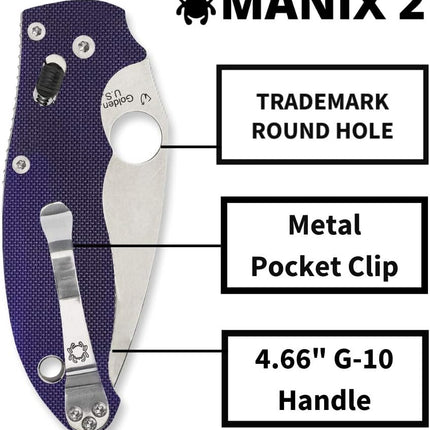 Spyderco Manix 2 Signature with CPM S110V Folding Knife by Spyderco