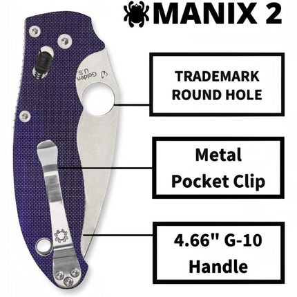 Spyderco Manix 2 Signature with CPM S110V Folding Knife by Spyderco