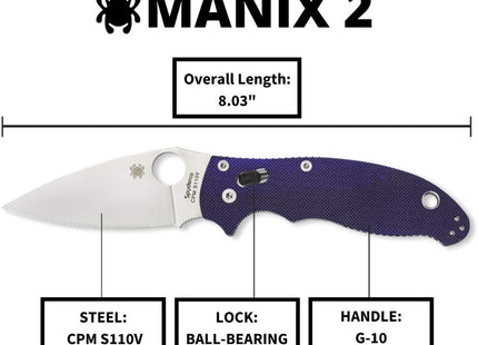 Spyderco Manix 2 Signature with CPM S110V Folding Knife by Spyderco