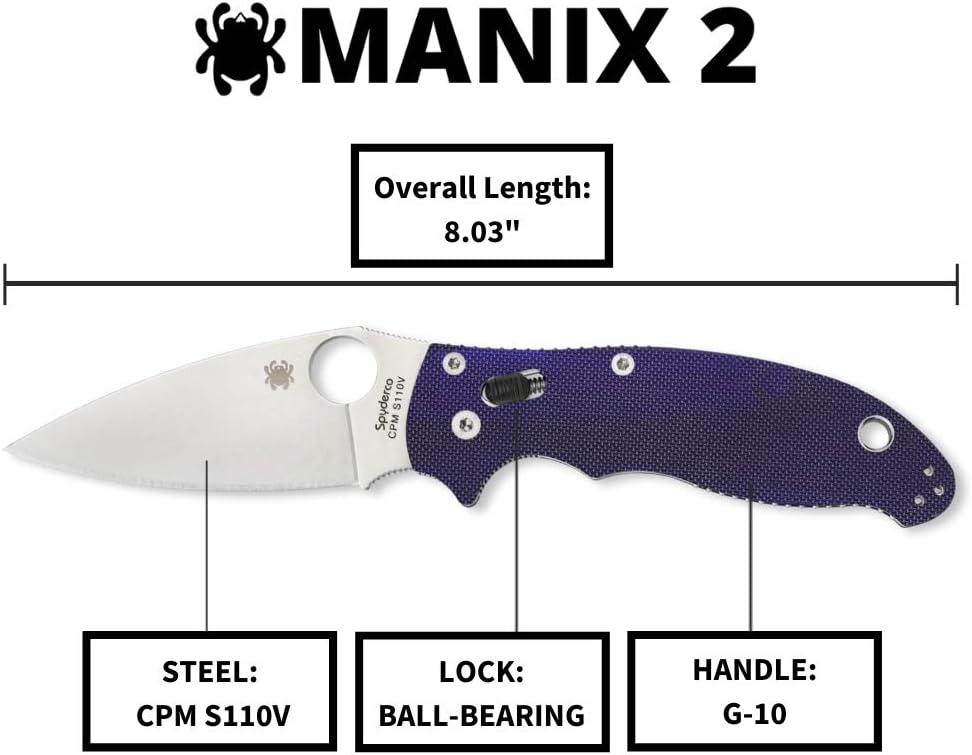 Spyderco Manix 2 Signature with CPM S110V Folding Knife