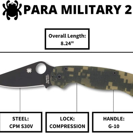 Spyderco Para Military 2 Signature Folding Knife by Spyderco