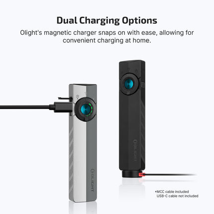 OLIGHT ArkPro 3R USB-C Pocket Flashlight, Matte Black NW by Olight