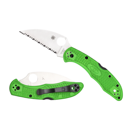 SALT 2--LIGHTWEIGHT GREEN HANDLE/WHARNCLIFFE BLADE/LC200N/SPYDEREDGE