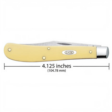 Case Yellow Synthetic Slimline Trapper Pocket Knife