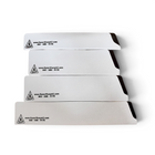 Razor Sharp AZ four-piece set of white rigid ABS knife edge guards with soft velvet-lined interiors for safe storage.