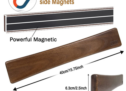 Magnetic Knife Strips, Magnetic Knife Holder for Wall 16 Inch, Acacia Wood