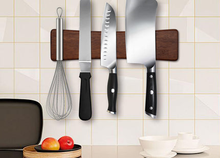 Magnetic Knife Strips, Magnetic Knife Holder for Wall 16 Inch, Acacia Wood