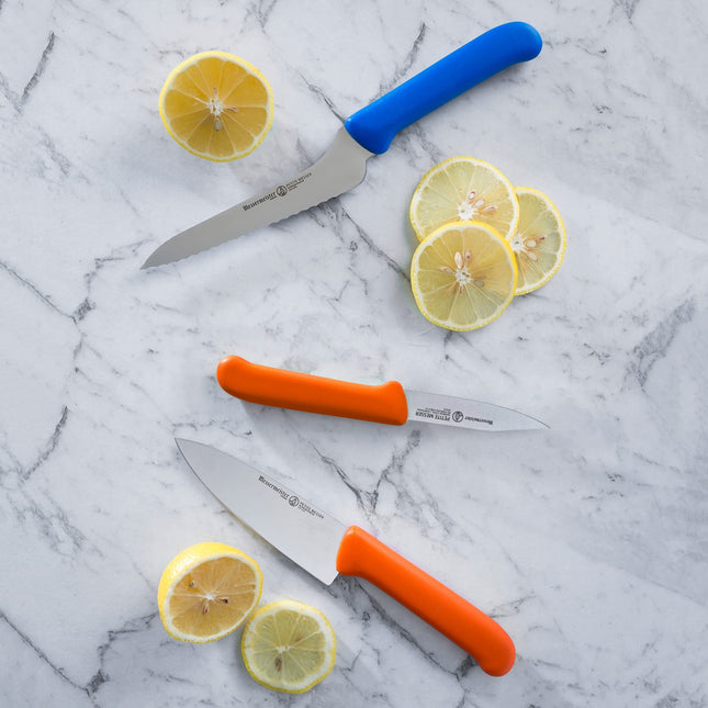 Messermeister Petite Messer 3” Spear Point Parer with Matching Sheath by Messermeister