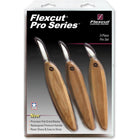 FLEXCUT Pro Series Wood Carving Tools, 3-Pack Kit with 1