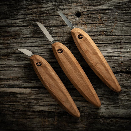 FLEXCUT Pro Series Wood Carving Tools, 3-Pack Kit with 1" Chip, 1-3/8" Detail, 1-5/8" Carving, Ergonomic Knife Handles (FP200) by Flex cut