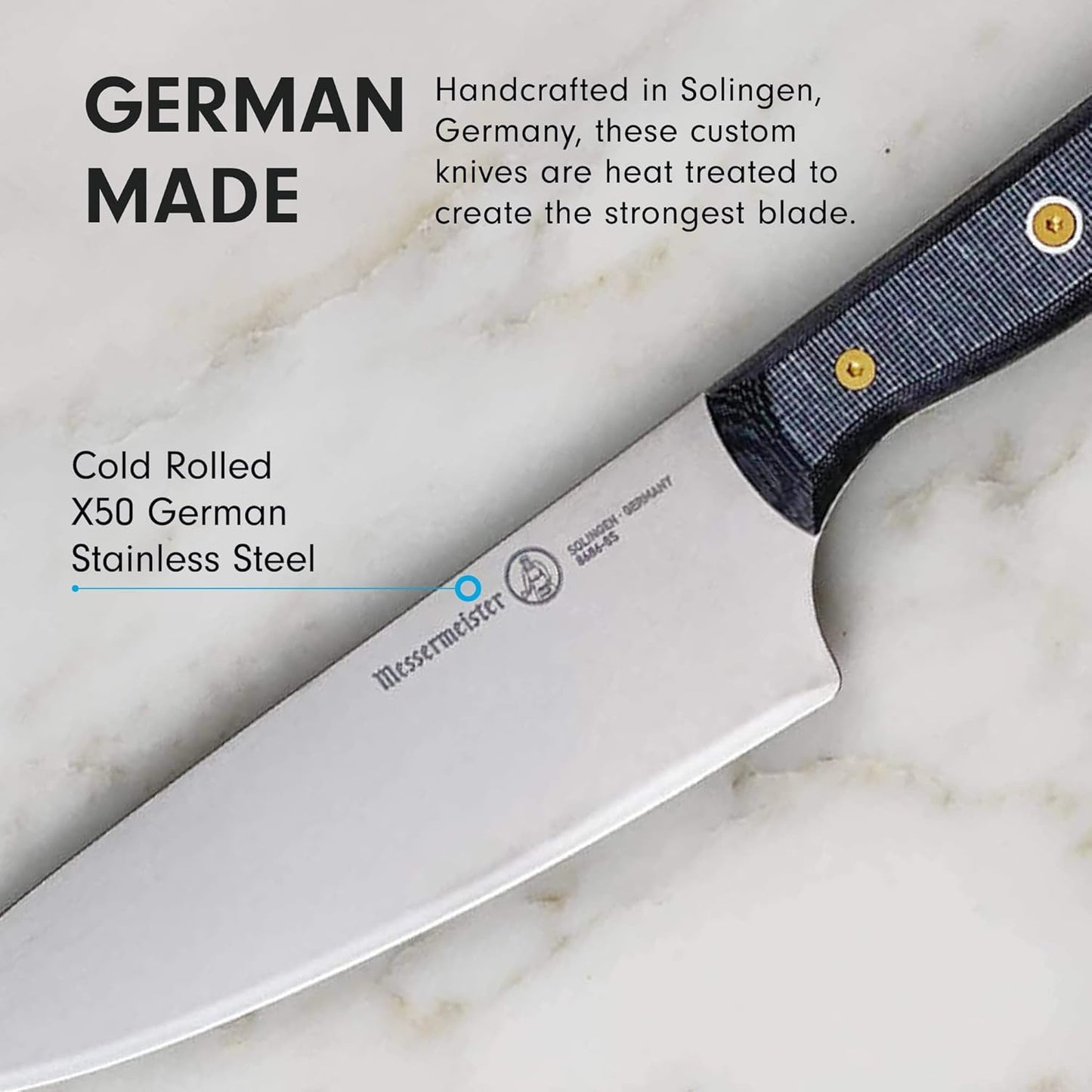 Messermeister Custom 8” Chef’s Knife - Made in Solingen, Germany