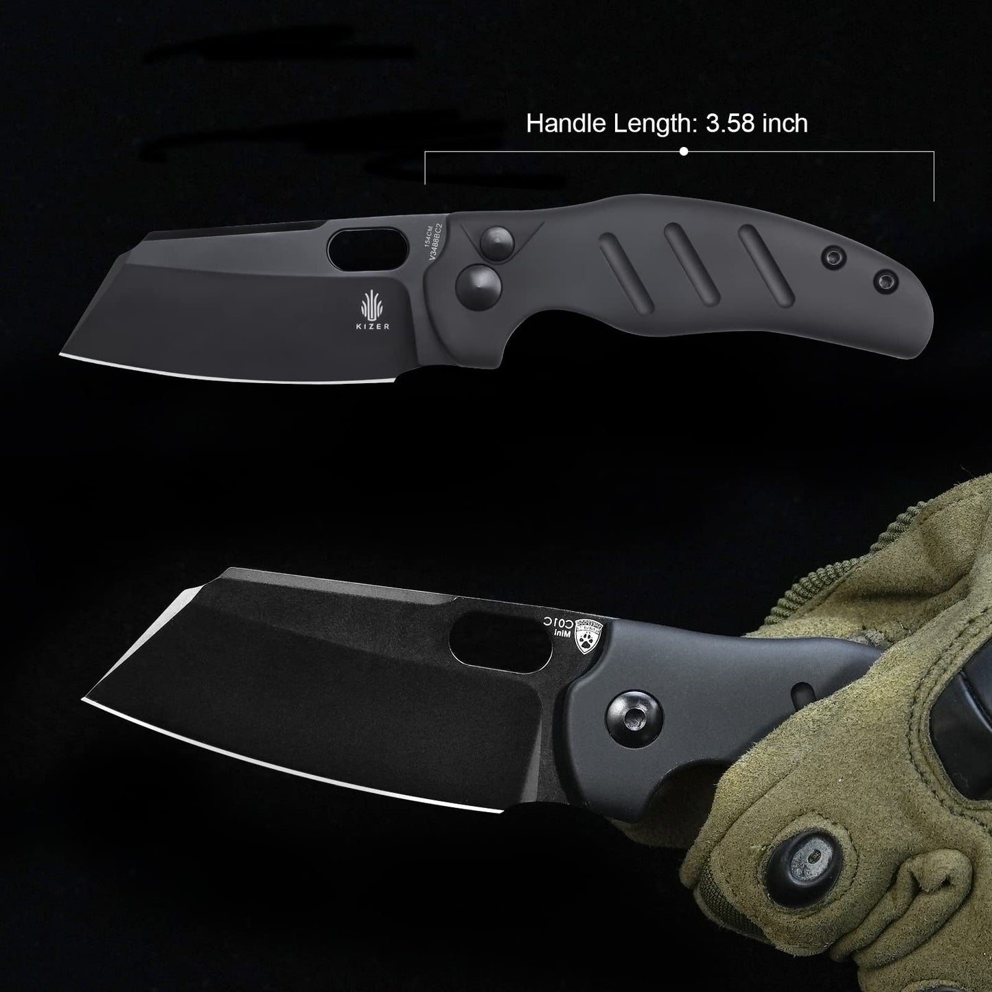 Kizer Mini Sheepdog Button lock