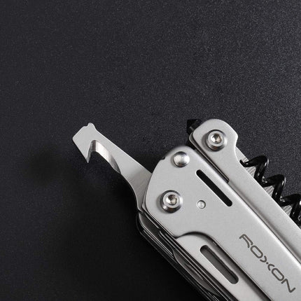 ROXON S801S STORM 19 in 1 multitool pliers EDC for Camping, Outdoor with Lockable Saw Blade with Nylon Case (S801S) by Roxon