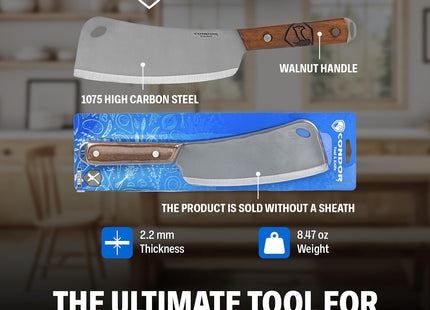 Condor - Cleaver Blasted Satin Finish - 1075 High Carbon Steel by Razor Sharp AZ