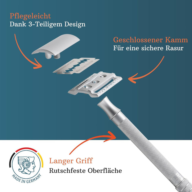 Double Edge Safety Razor - Chrome by Merkur