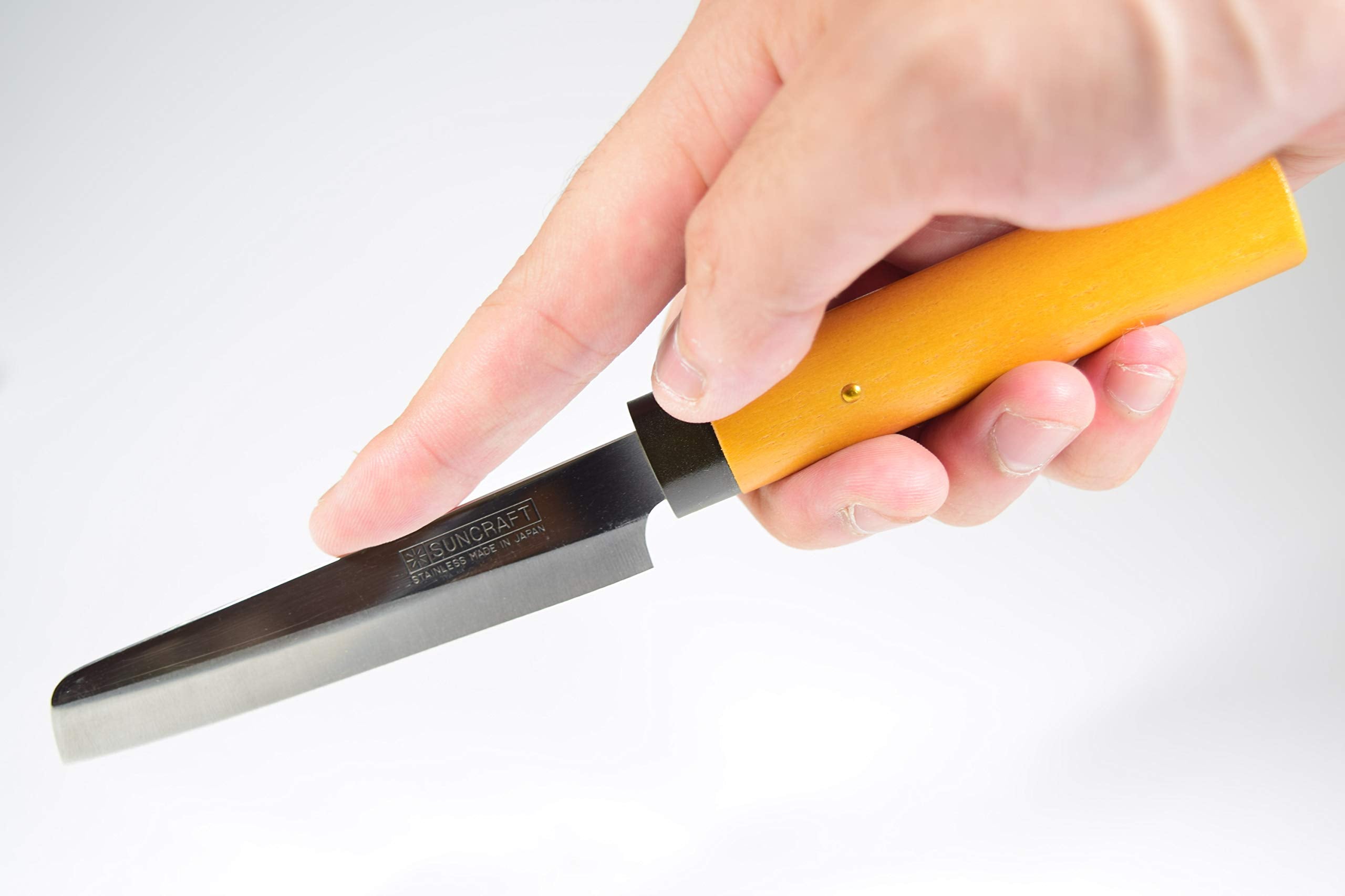 Seki Japan Small Fruit Knife Angular Edge Wooden Handle