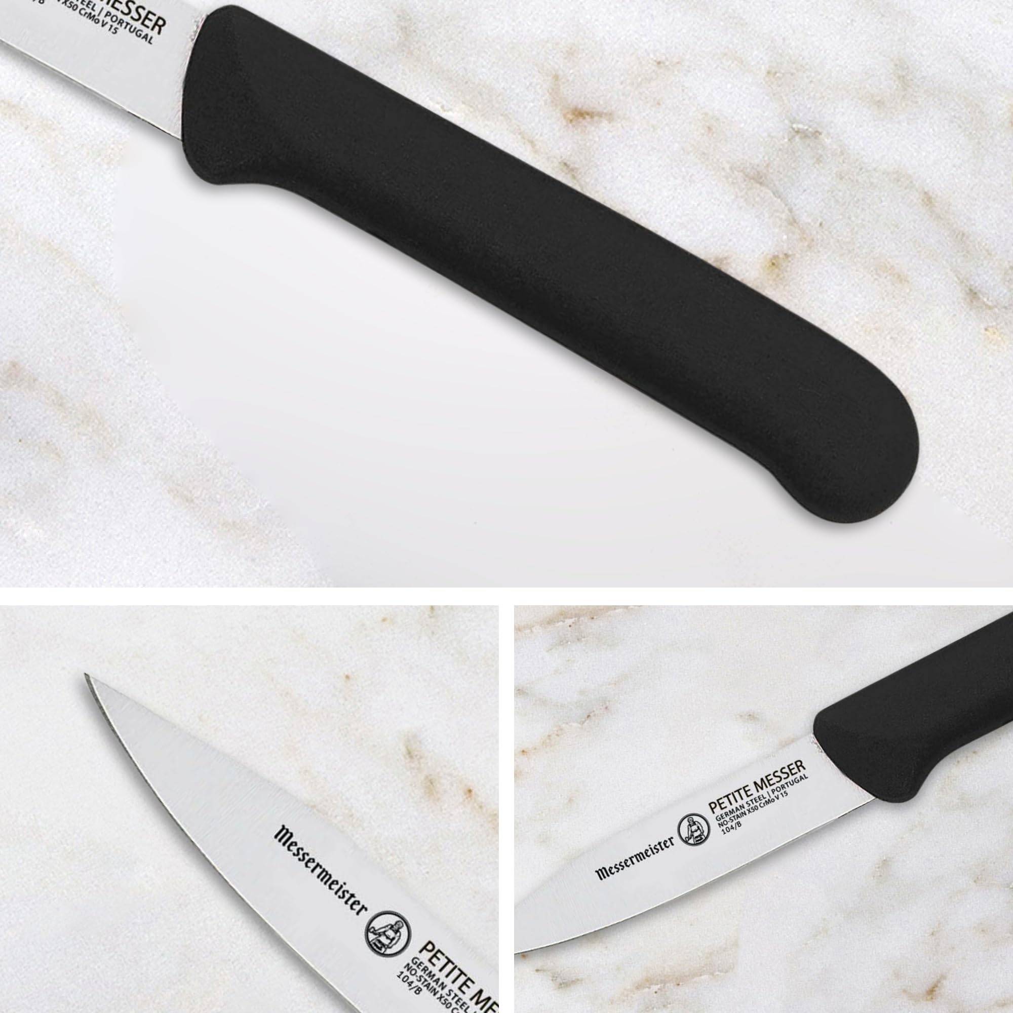 Messermeister Petite Messer 3” Spear Point Parer with Matching Sheath