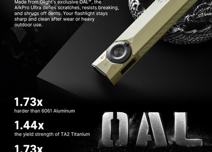 OLIGHT ArkPro Ultra EDC Flat Flashlight (Olive Green CW)