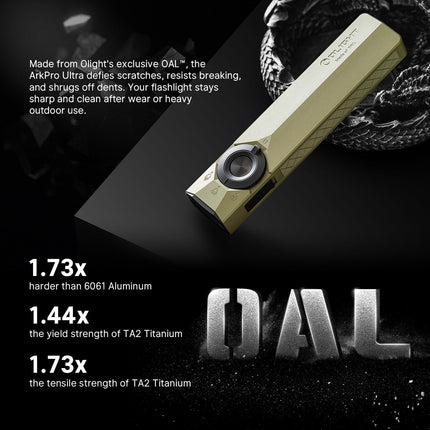 OLIGHT ArkPro Ultra EDC Flat Flashlight (Olive Green NW) by Olight