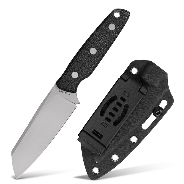 Vosteed EDC Fixed Blade Knife - 3.99’’ Nitro-V Blade with Sheath by Vosteed