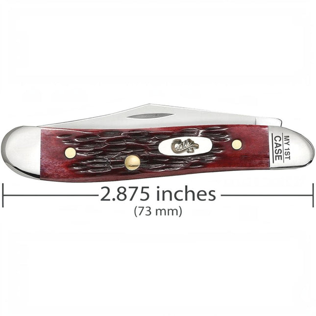 Case® | My First Case Peach Seed Jig Old Red Bone Peanut Knife by caseknives
