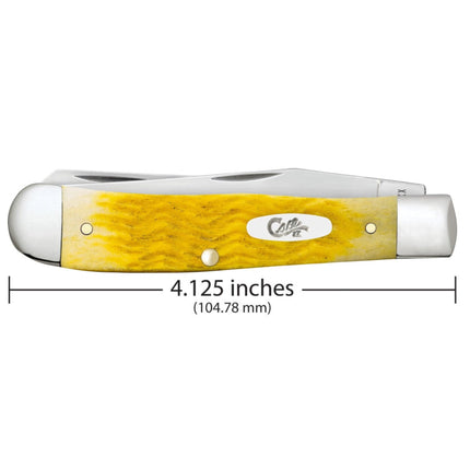 Case Platts Jig Yellow Bone Trapper Pocket Knife