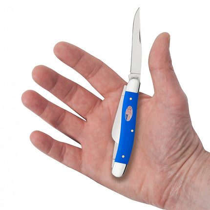 Case CA56982 - Royal Blue Synthetic Smooth Medium Stockman