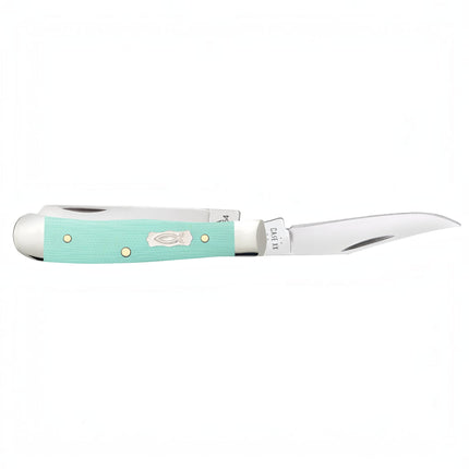 Case® Smooth Seafoam Green (Tiffany Blue) G-10 Tiny Trapper Pocket Knife
