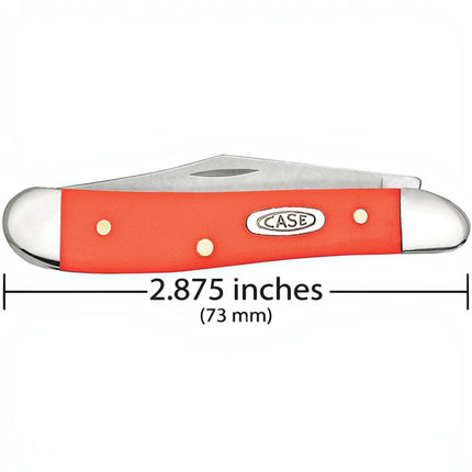 Case® Smooth Orange Synthetic Peanut Pocket Knife