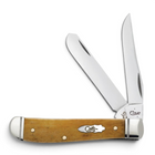Razor Sharp AZ Case Smooth Antique Bone Mini Trapper knife with two mirror-polished stainless steel blades