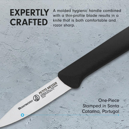 Messermeister Petite Messer 3” Spear Point Parer with Matching Sheath by Messermeister