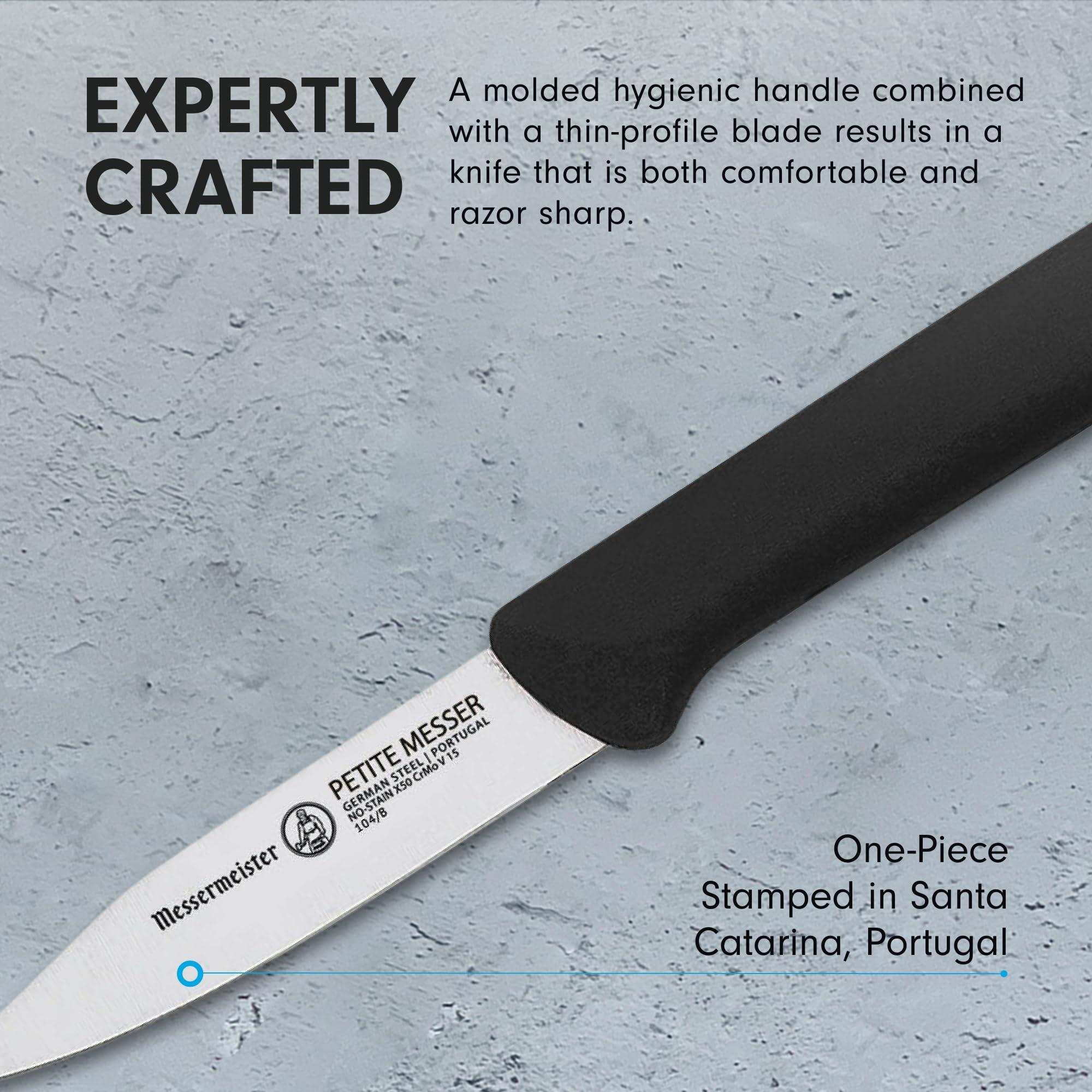 Messermeister Petite Messer 3” Spear Point Parer with Matching Sheath