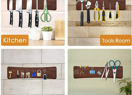 Magnetic Knife Strips, Magnetic Knife Holder for Wall 16 Inch, Acacia Wood