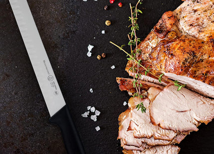 Messermeister Pro Series 12” Round-Tip Kullenschliff Slicer Knife by Messermeister