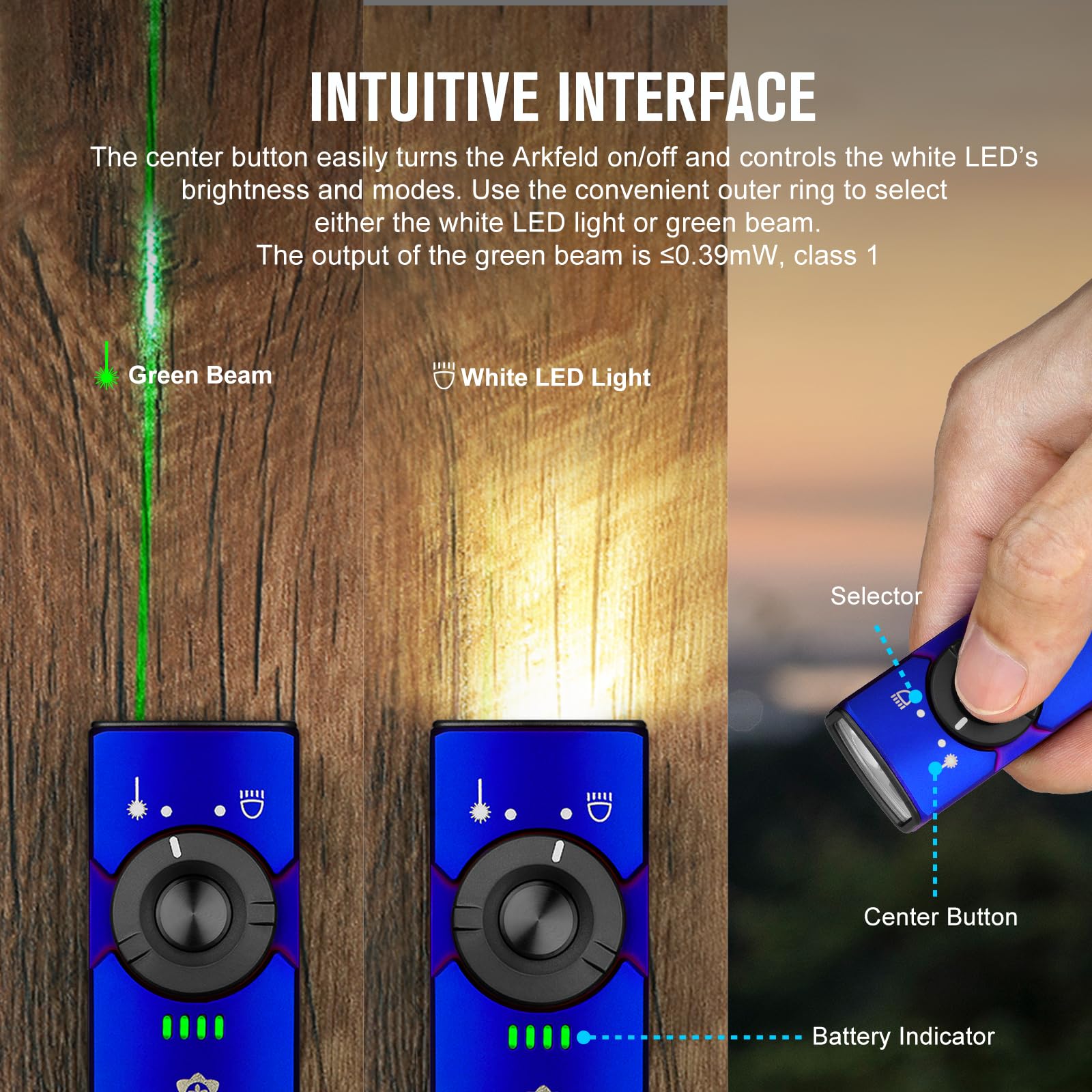 OLIGHT Arkfeld Flat Flashlight 1000 EDC-Taschenlampe mit Doppellichtquelle 