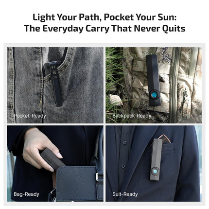 OLIGHT ArkPro 3R USB-C Pocket Flashlight, Matte Black NW by Olight