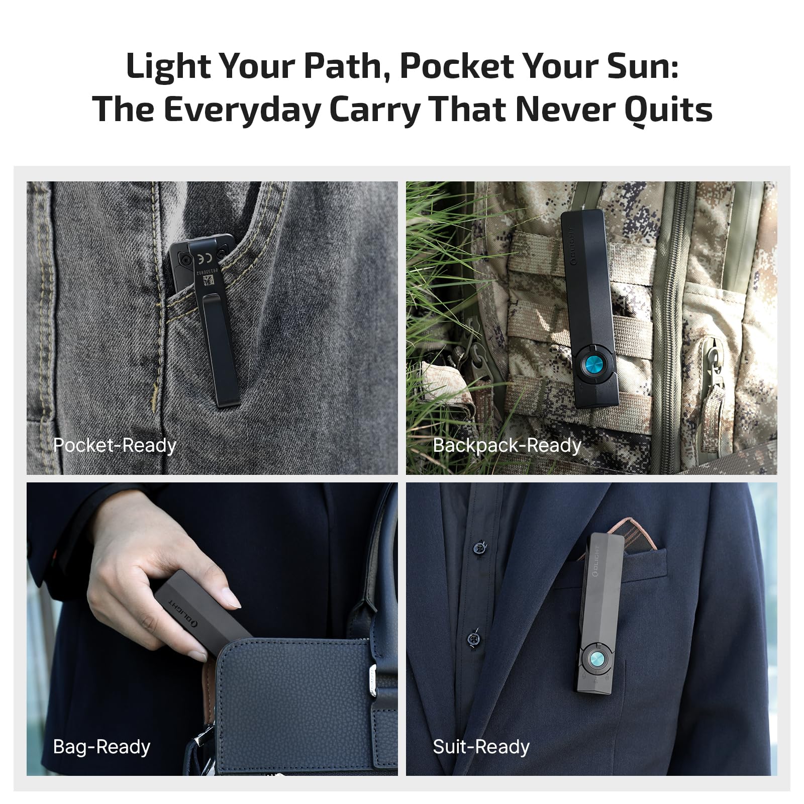 OLIGHT ArkPro 3R USB-C Pocket Flashlight, Orange