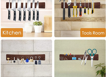 Magnetic Knife Strips, Magnetic Knife Holder for Wall 16 Inch, Acacia Wood