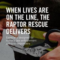 LEATHERMAN, Raptor Rescue, 6-in-1 Heavy-Duty Emergency/Trauma Shears, Made in the USA, Utility Holster Included