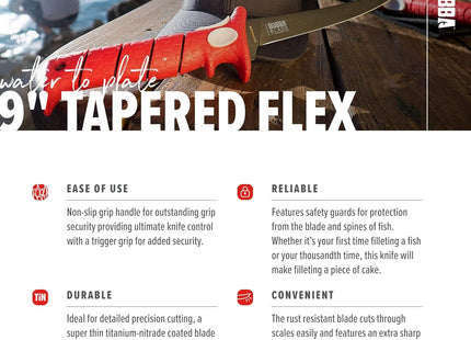 Bubba 9 Inch Tapered Flex Fillet Knife by Bubba