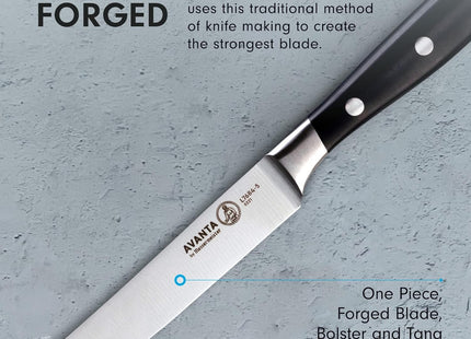 Messermeister Avanta 5” Fine Edge Steak Knife Set - Includes 4 Steak Knives by Messermeister